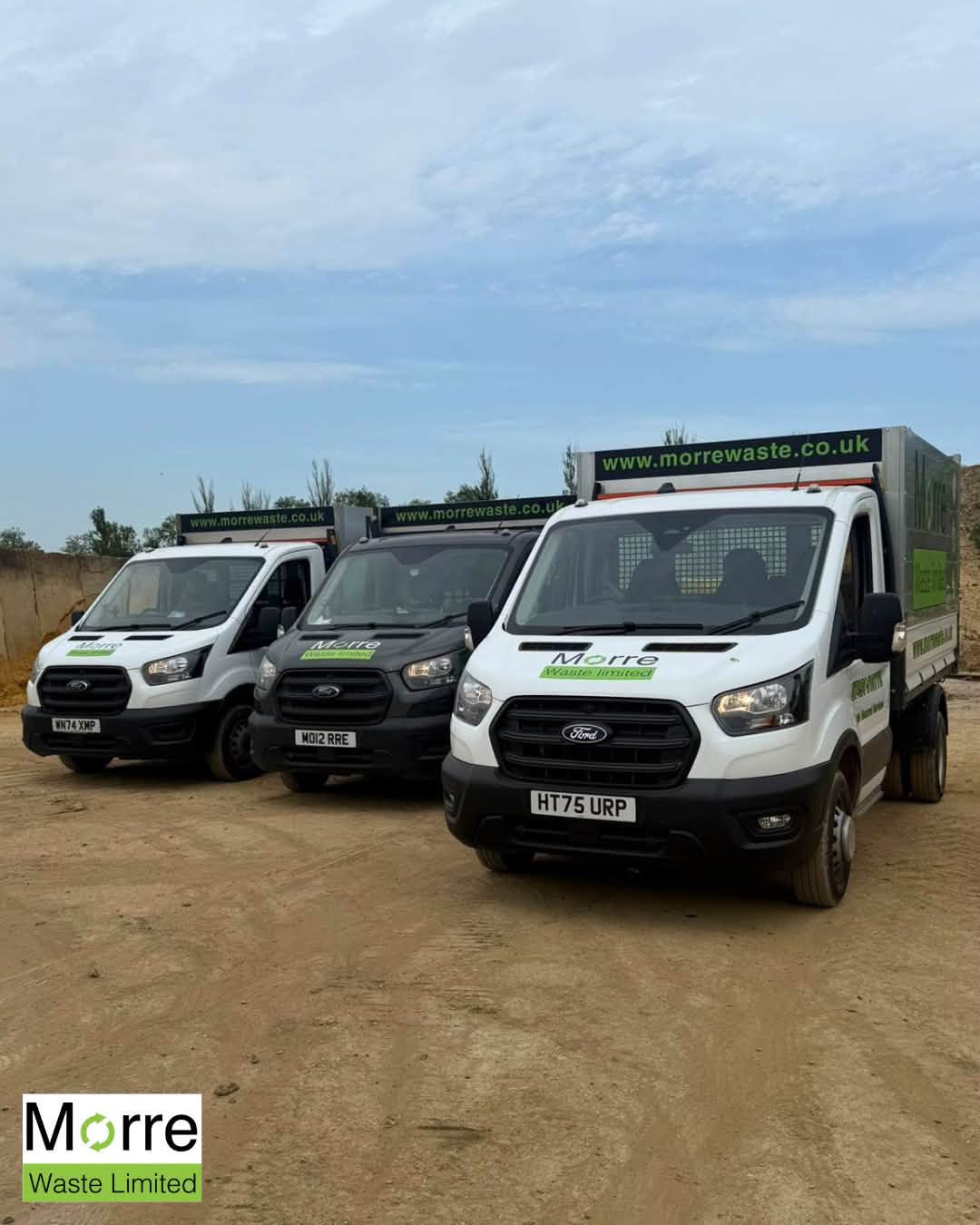 Morre Waste Limited collection fleet of liveried vans