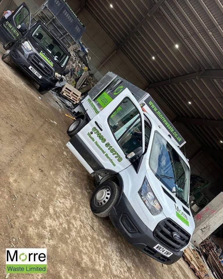 Morre Waste liveried collection van, close up