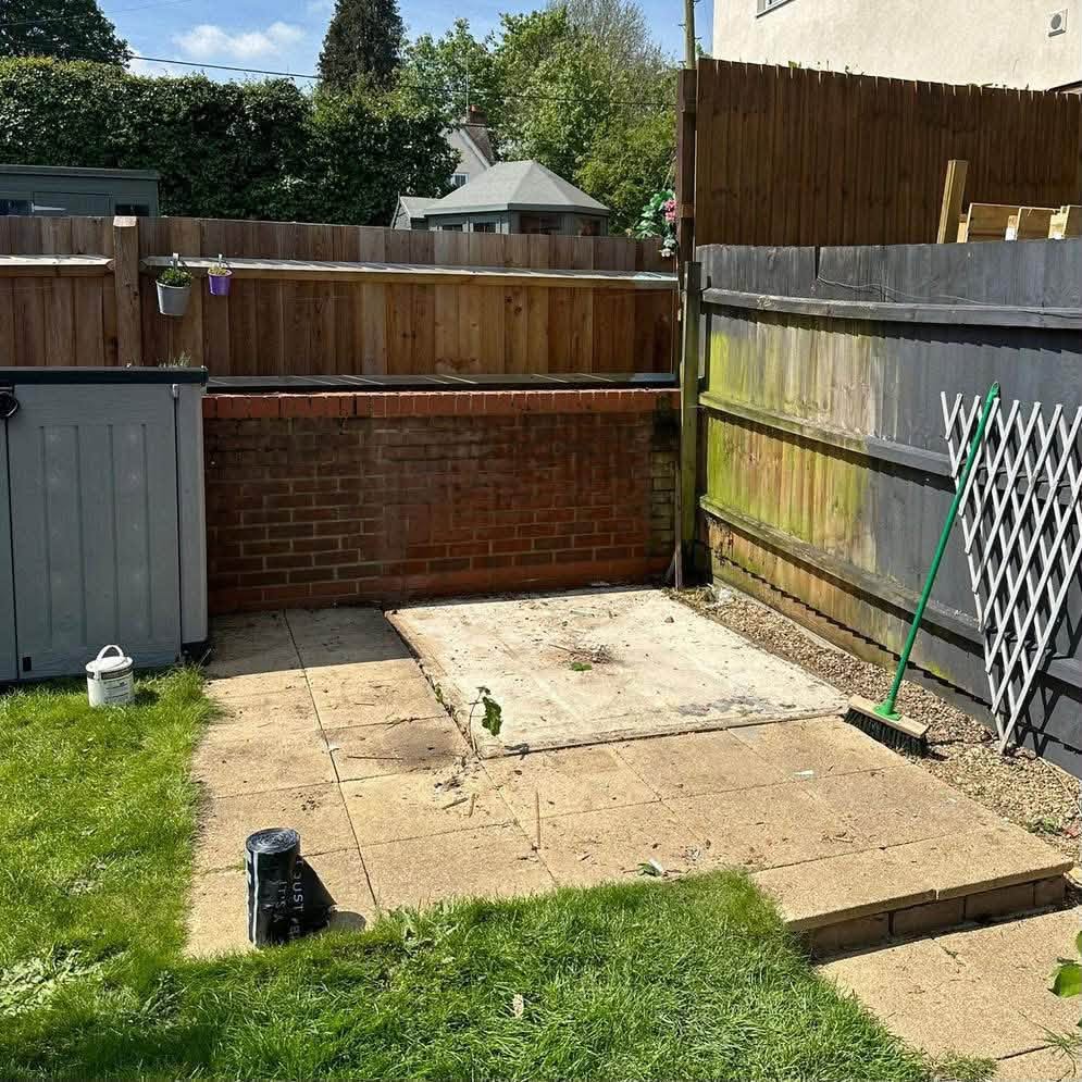 Garden shed area after clearance by Morre Waste Limited